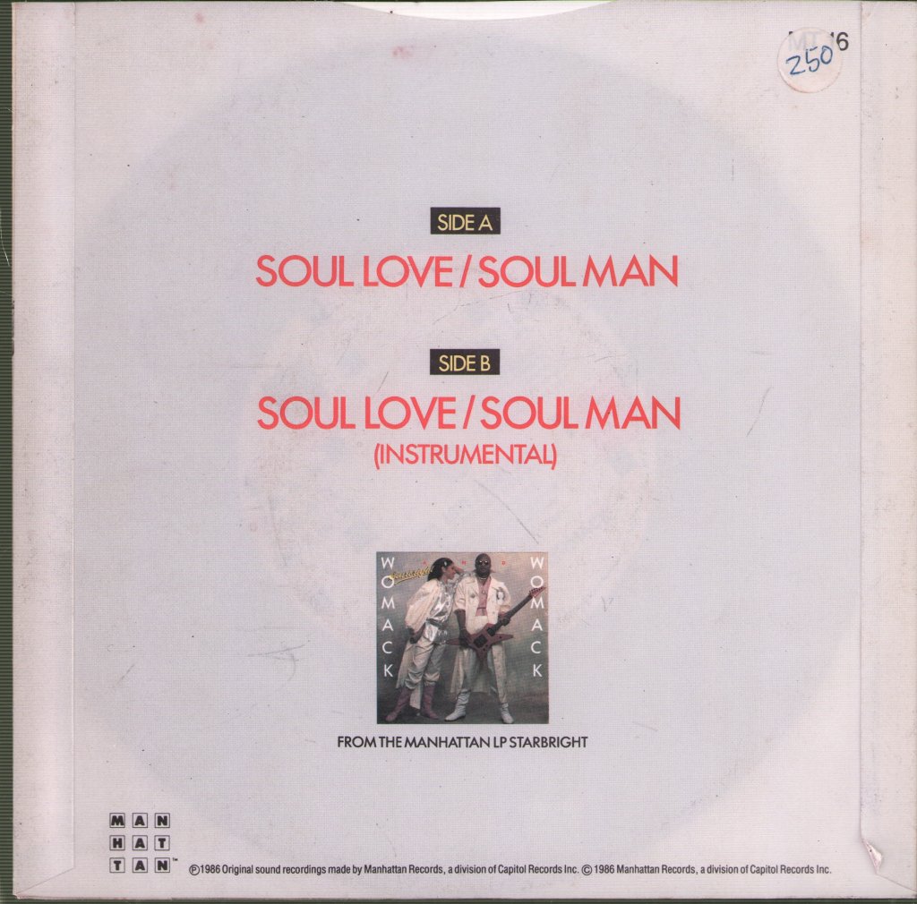 Womack And Womack - Soul Love/Soul Man - 7 Inch