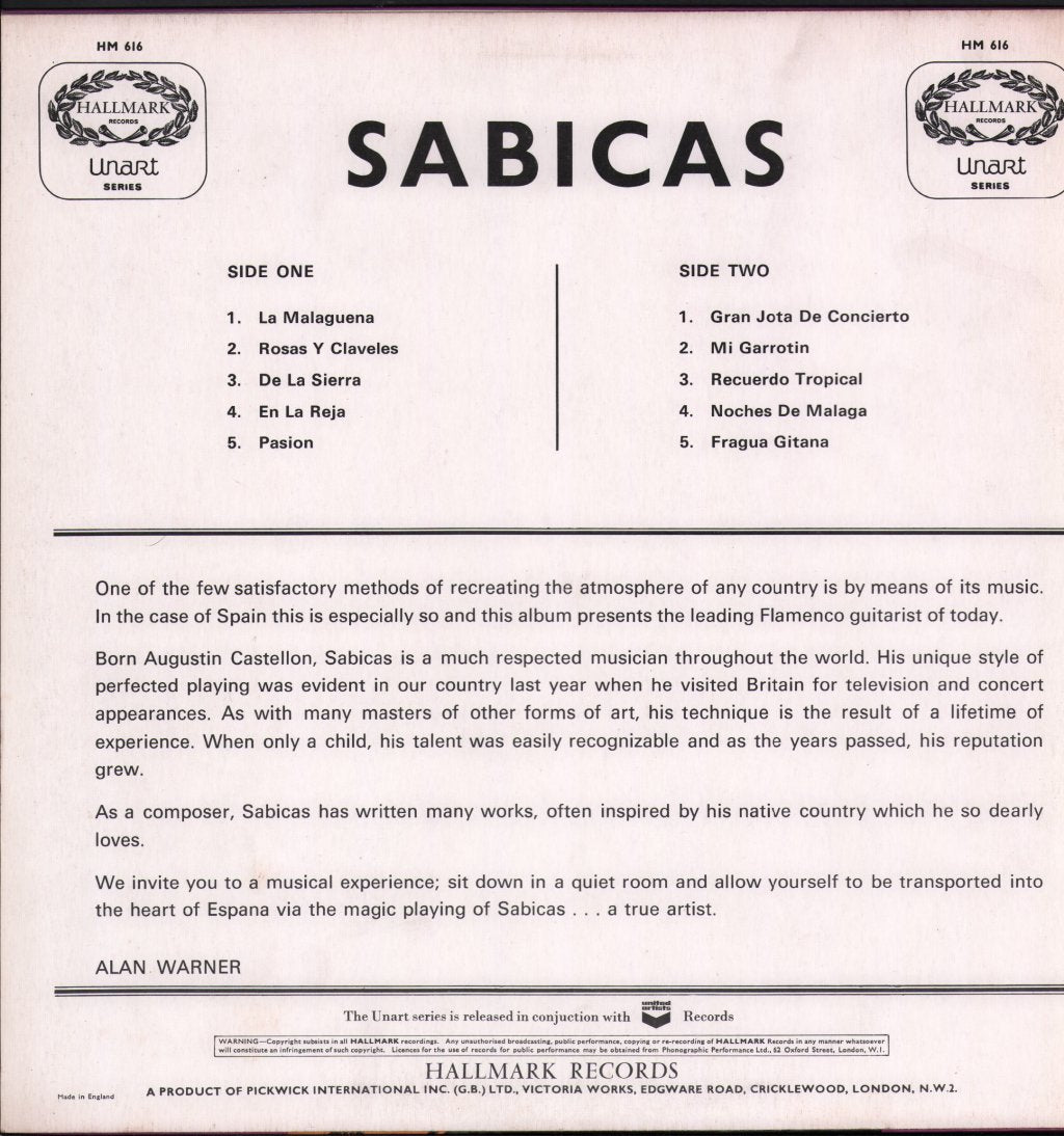 Sabicas - Flaming Flamenco Guitar - Lp