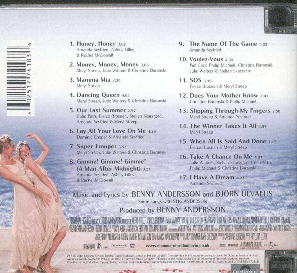 Mamma Mia - Movie Soundtrack - Cd
