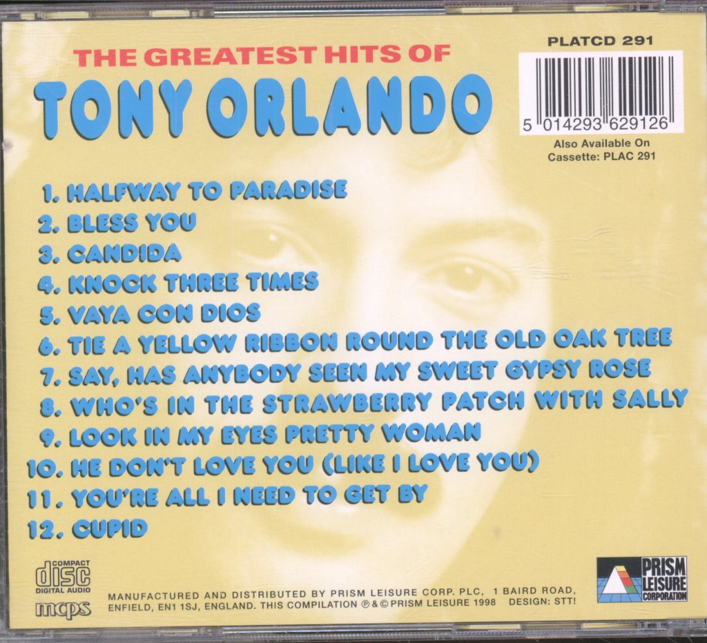 Tony Orlando - Greatest Hits Of - Cd