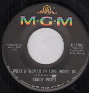 Sandy Posey - What A Woman In Love Won't Do - 7 Inch
