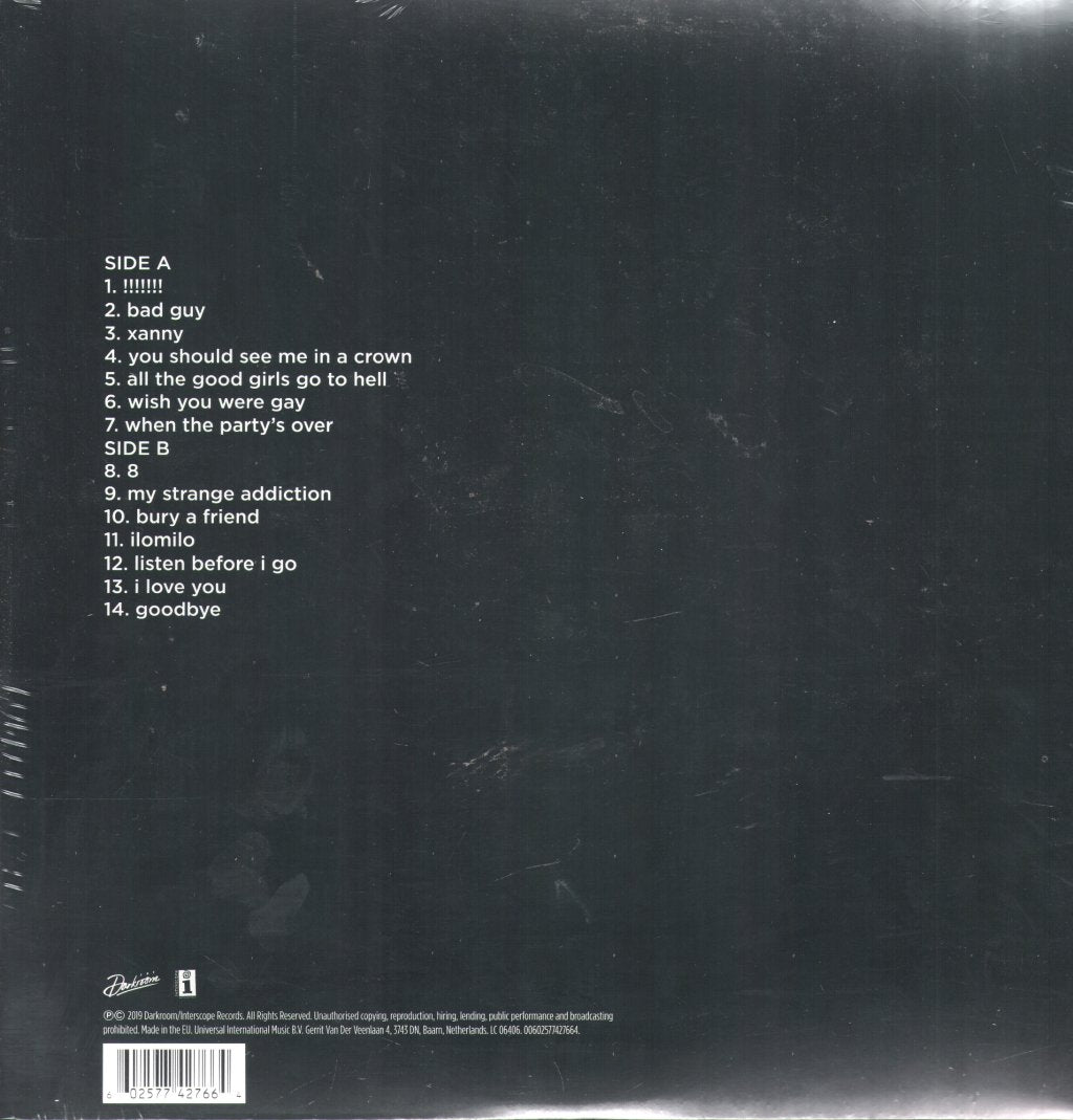 Billie Eilish - When We All Fall Asleep, Where Do We Go? - Lp