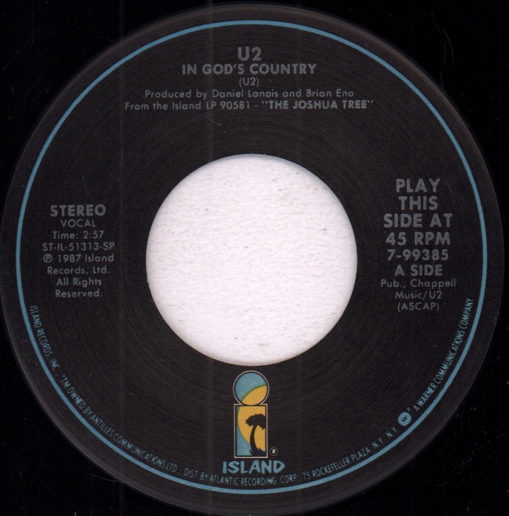 U2 - In God's Country - 7 Inch