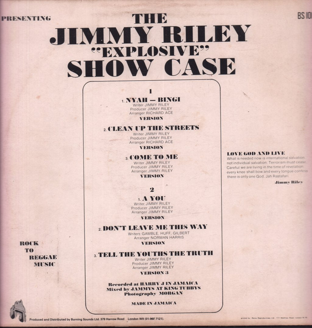 Jimmy Riley - Showcase - Lp