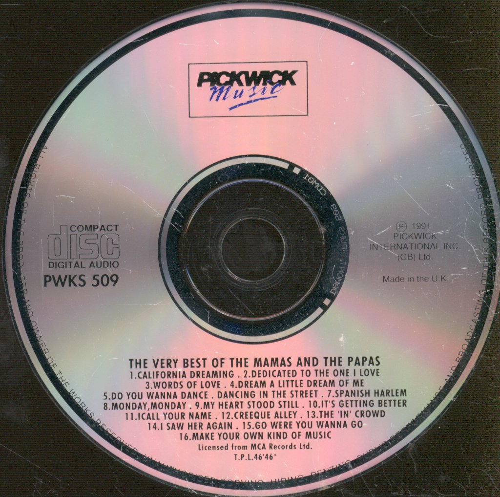 Mamas And The Papas - Very Best Of The Mamas And The Papas - Cd