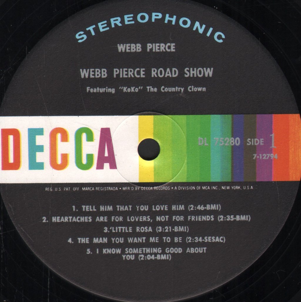 Webb Pierce - Road Show - Lp
