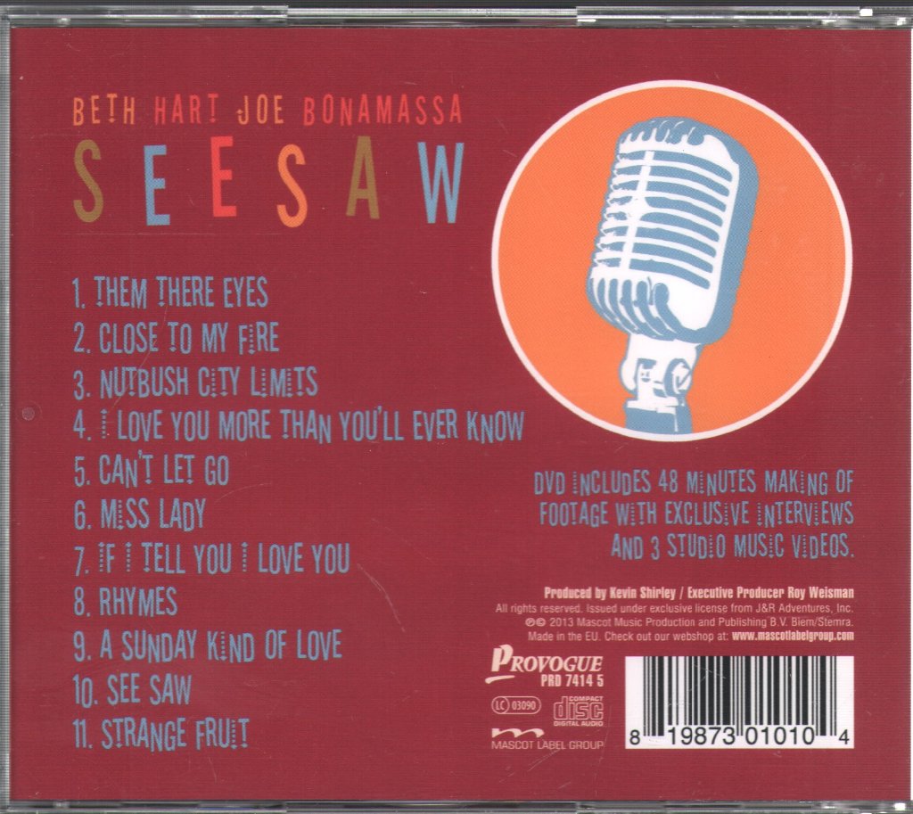 Beth Hart - Seesaw - Cd/Dvd