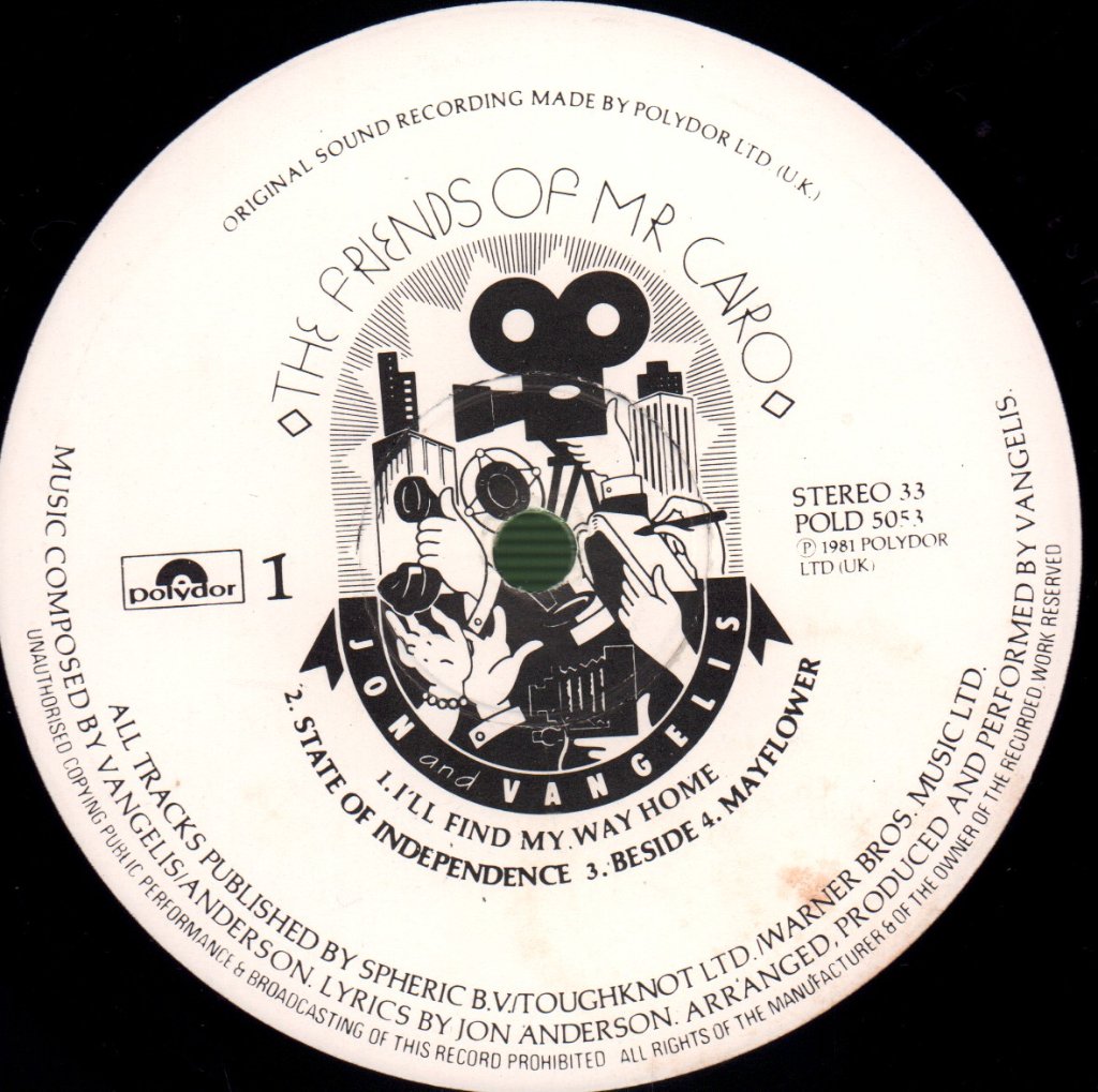 Jon And Vangelis - Friends Of Mr Cairo - Lp