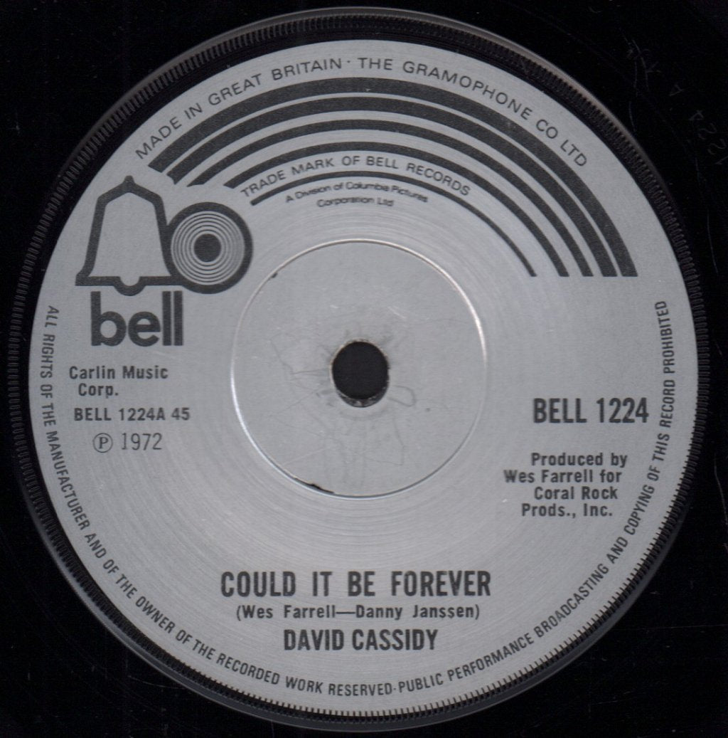 David Cassidy - Could It Be Forever - 7 Inch