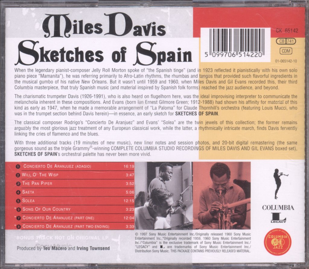 Miles Davis - Sketches Of Spain - Cd