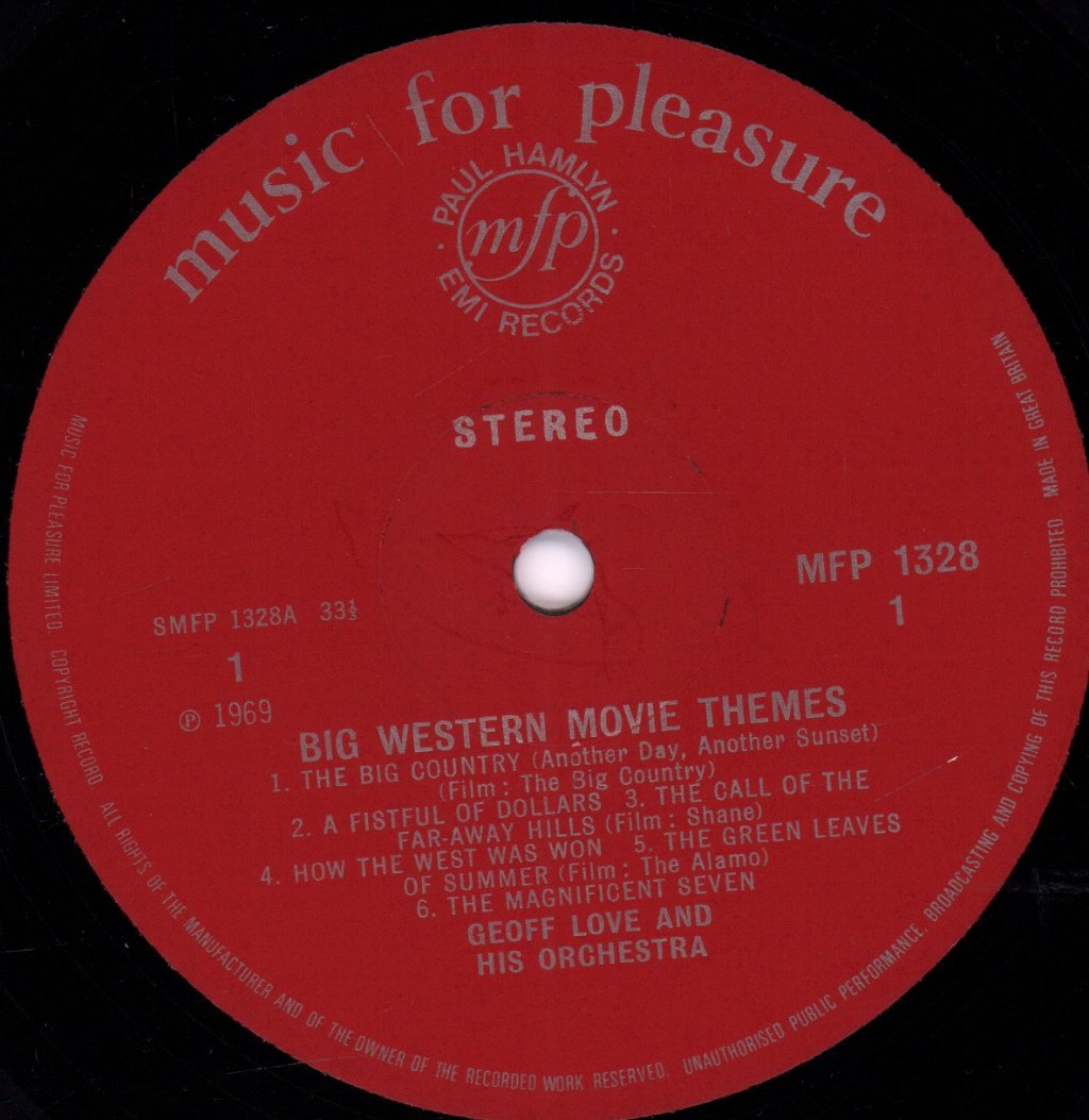 Geoff Love And His Orchestra - Big Western Movie Themes - Lp