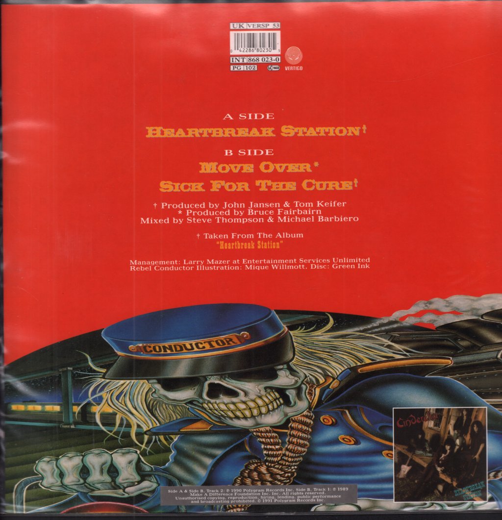 Cinderella - Heartbreak Station - 7 Inch