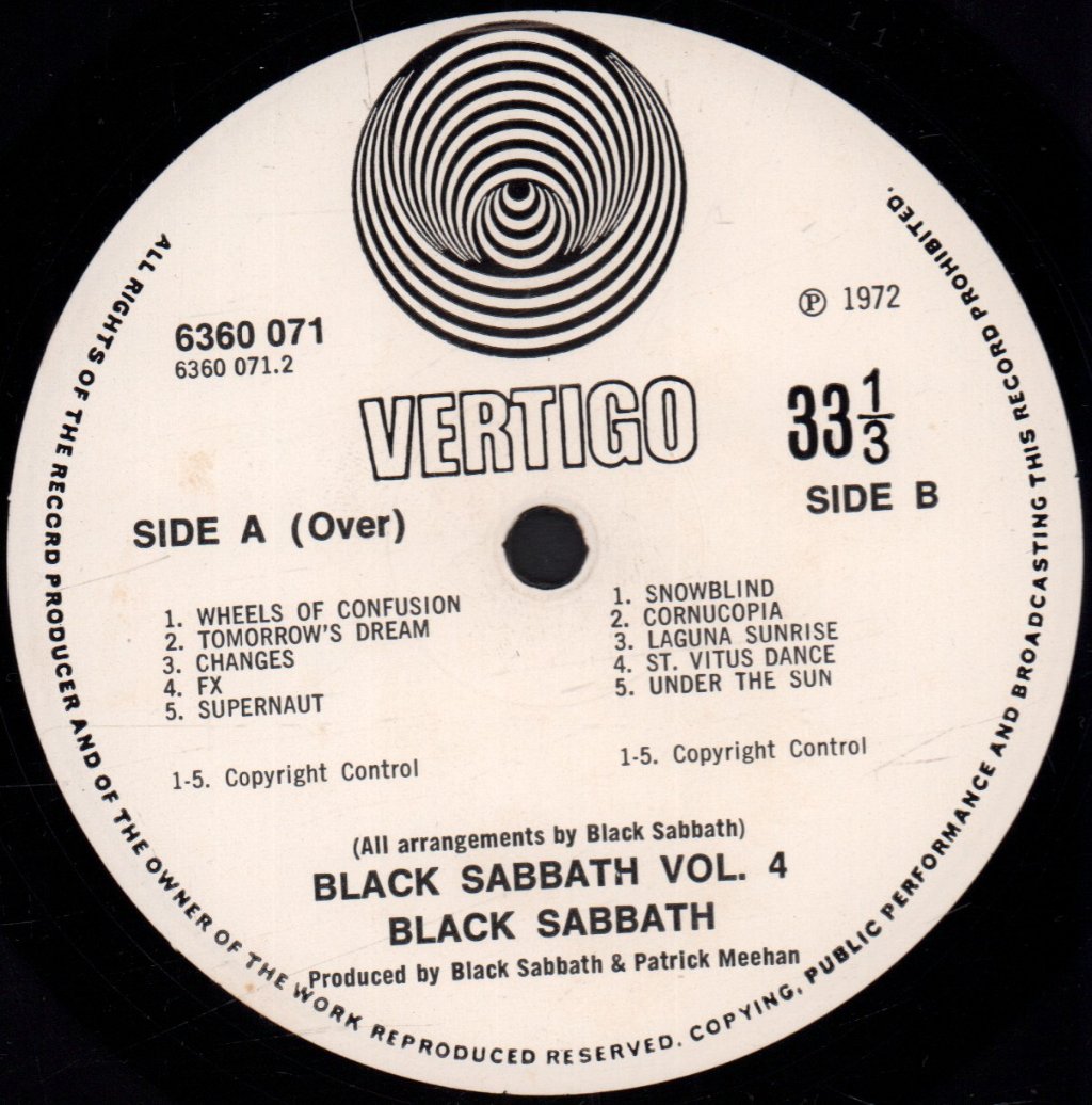 Black Sabbath - Vol 4 - Lp