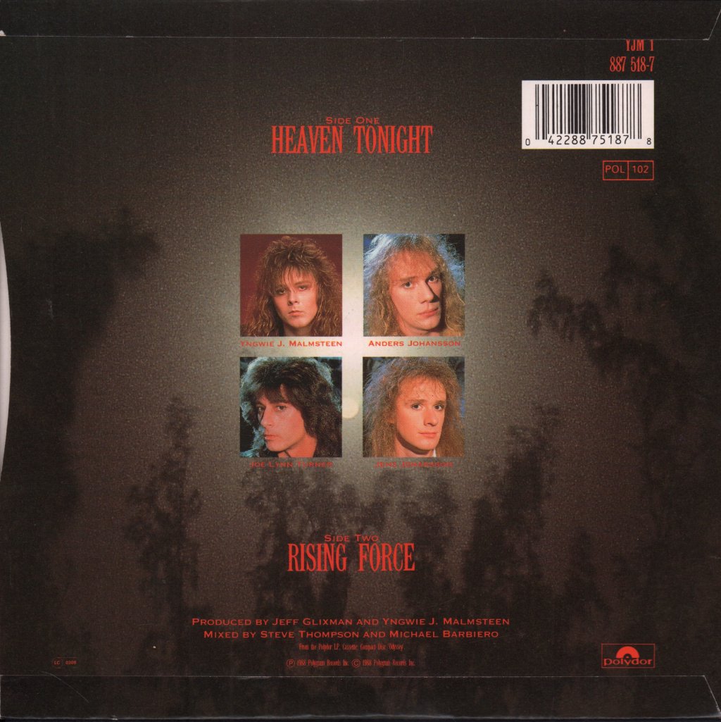 Yngwie Malmsteen - Heaven Tonight - 7 Inch