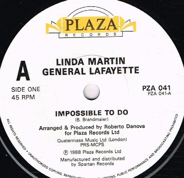Linda Martin General Lafayette - Impossible To Do - 7 Inch