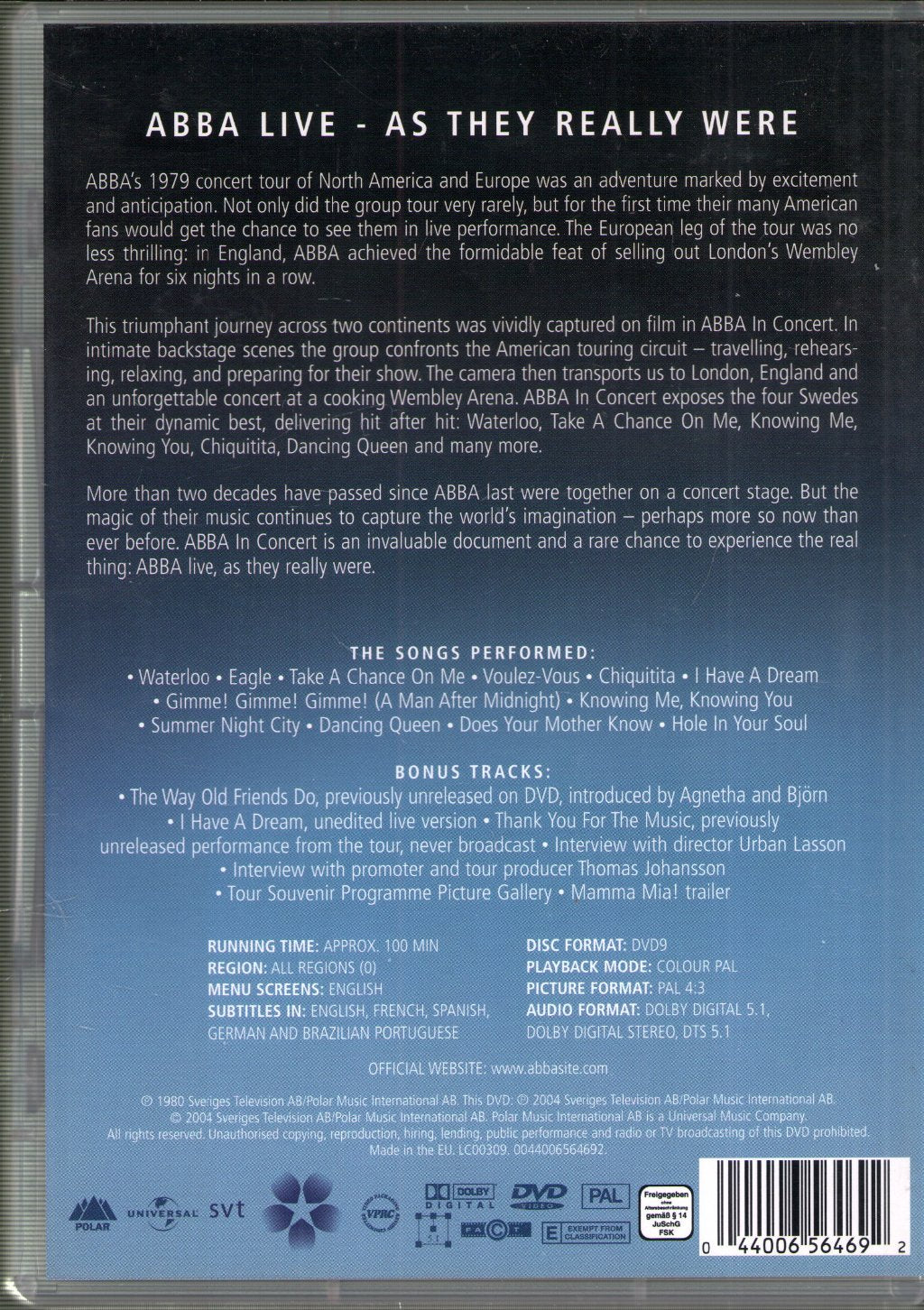 ABBA - In Concert - Dvd