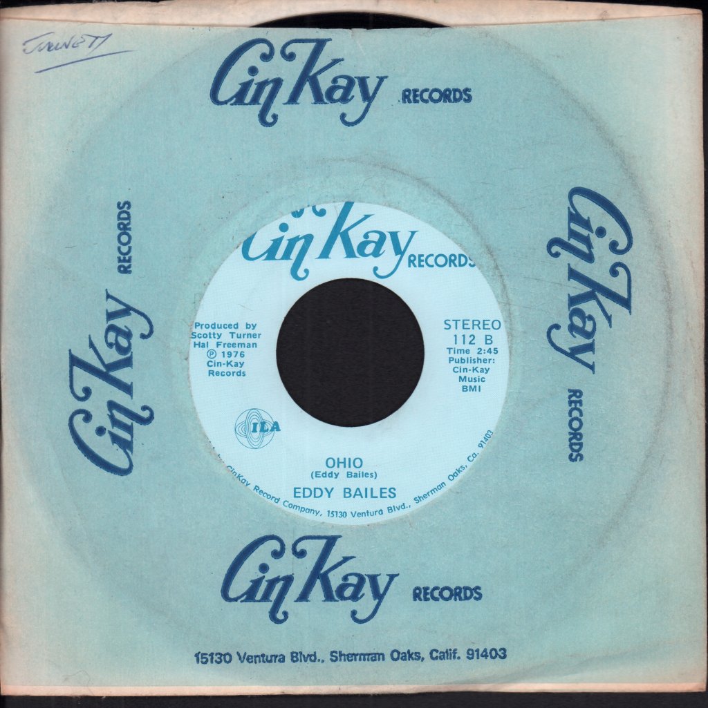 Eddy Bailes - Honky Tonk Away - 7 Inch