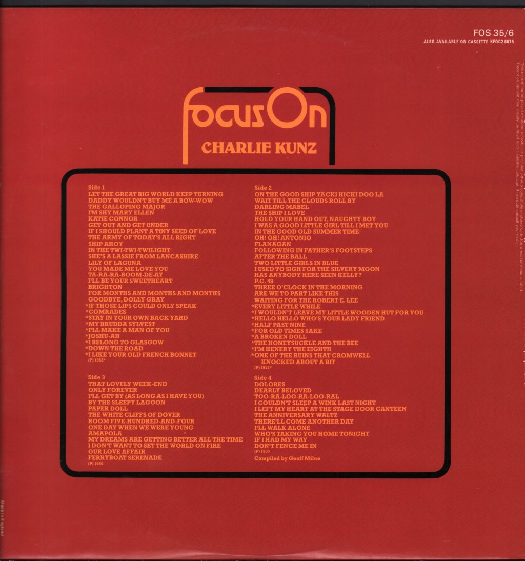 Charlie Kunz - Focus On - Lp