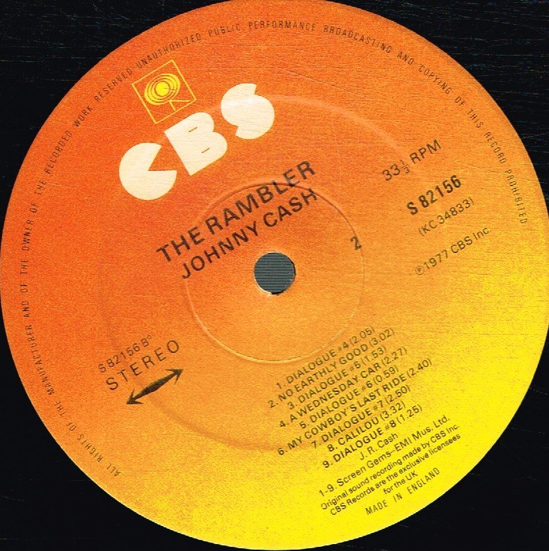 Johnny Cash - Rambler - Lp