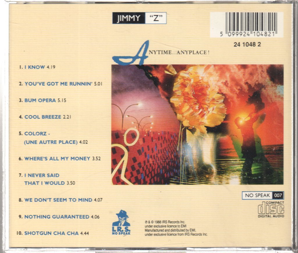 Jimmy Z - Anytime…Anyplace! - Cd