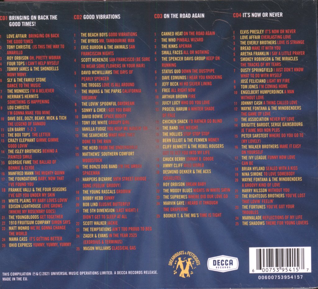 Various Artists - Dreamboats & Petticoats Bringing On Back The Good Times! - Cd Set