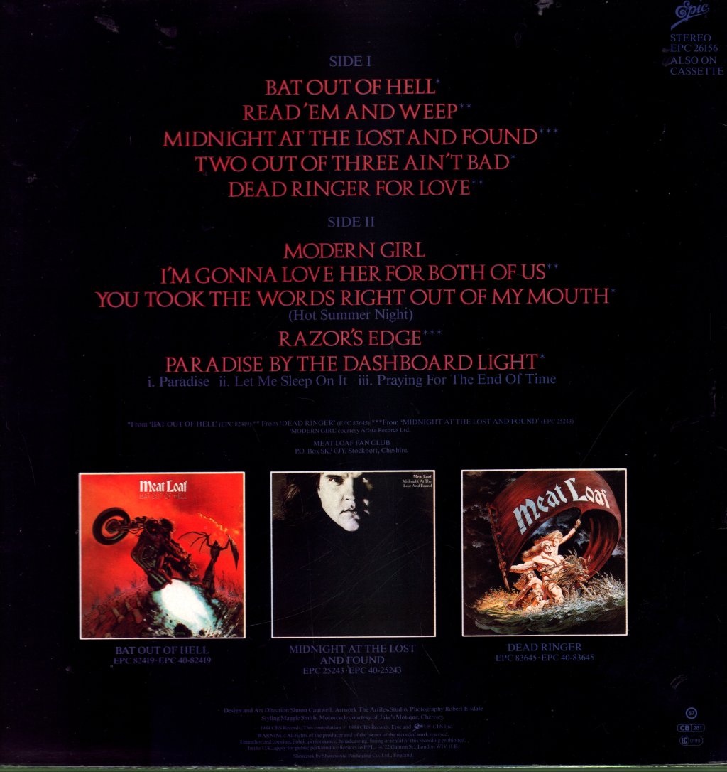 Meat Loaf - Hits Out Of Hell - Lp