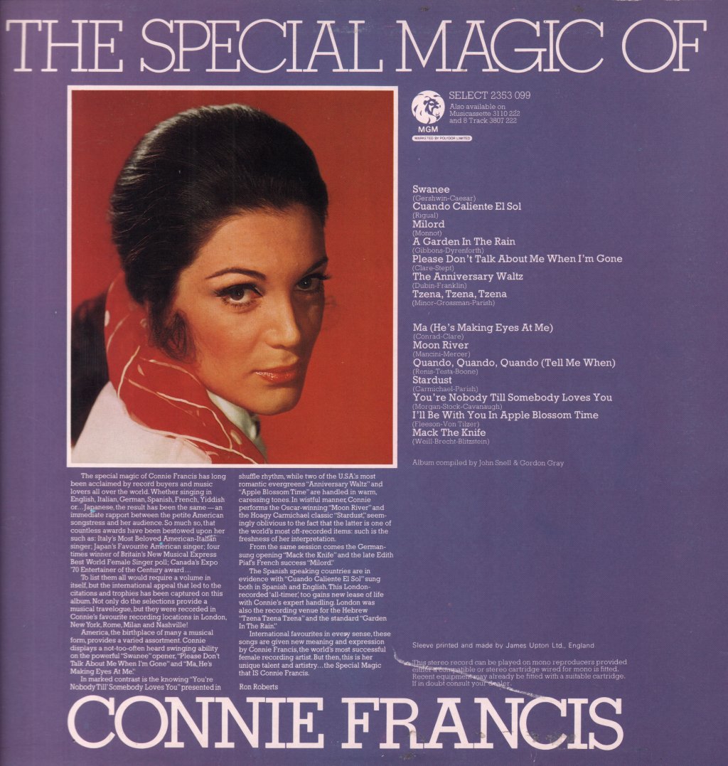 Connie Francis - Special Magic Of - Lp
