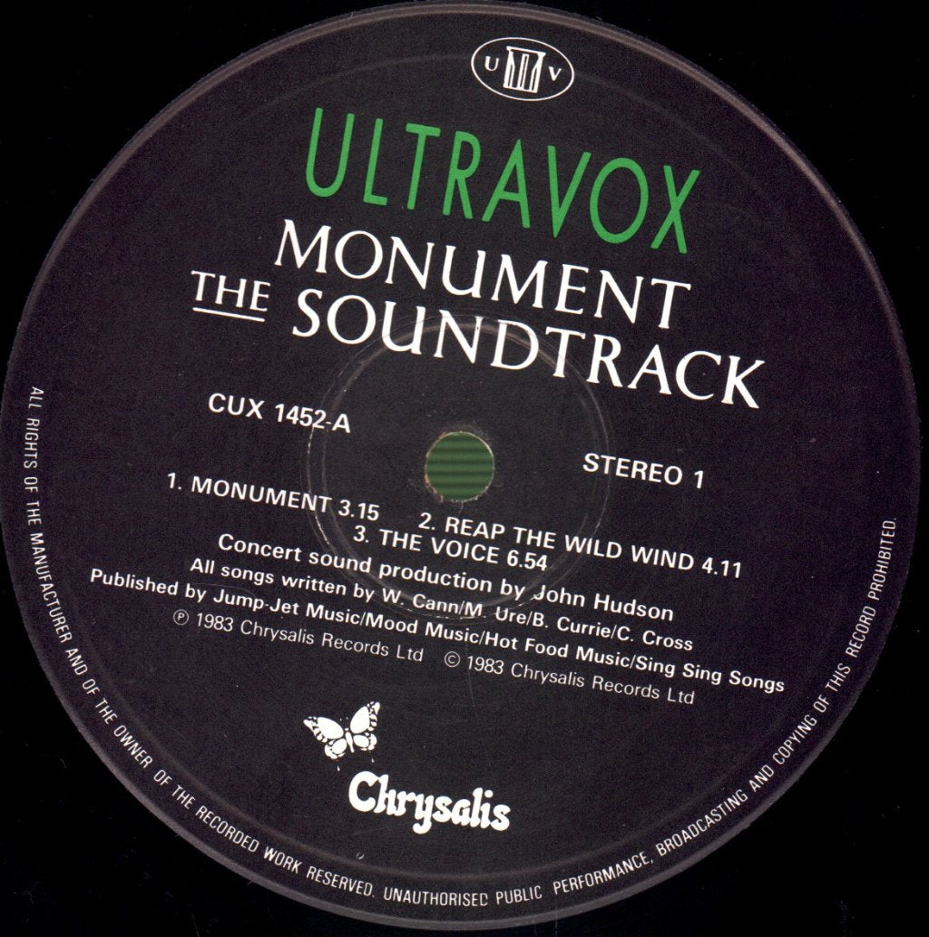 Ultravox - Monument The Soundtrack - Lp