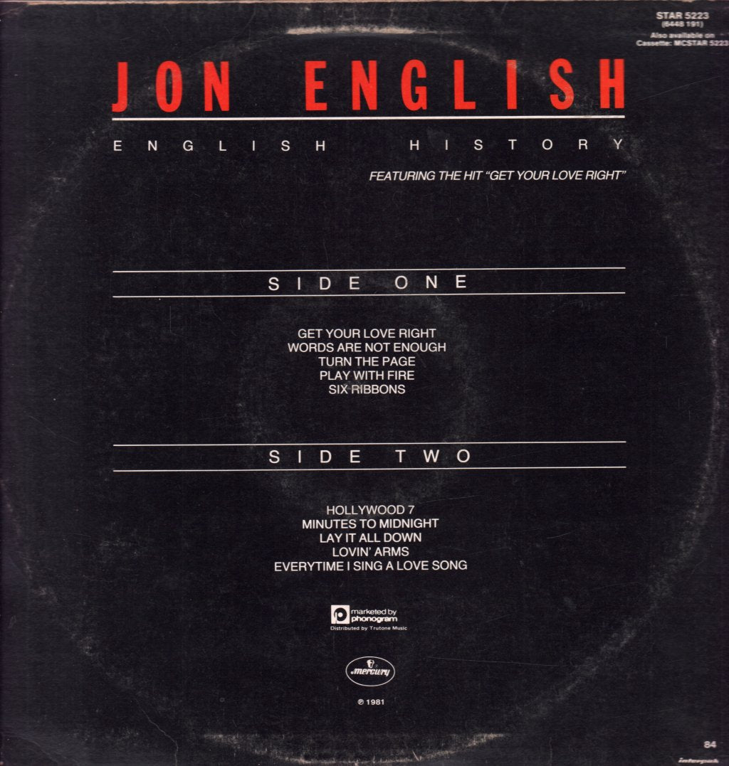 Jon English - English History - Lp