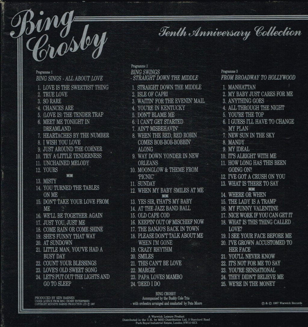 Bing Crosby - Tenth Anniversary Collection - Cd Box Set