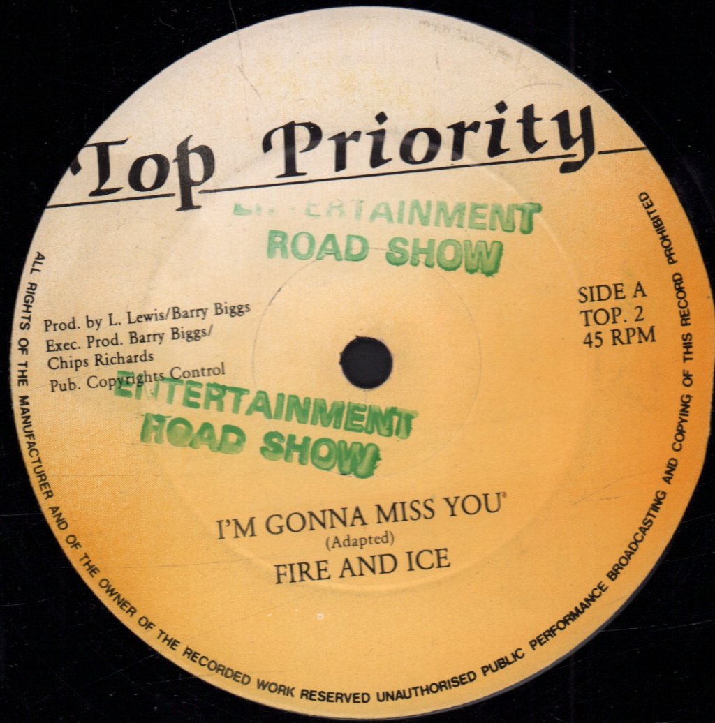 Fire And Ice - I'm Gonna Miss You - 12 Inch