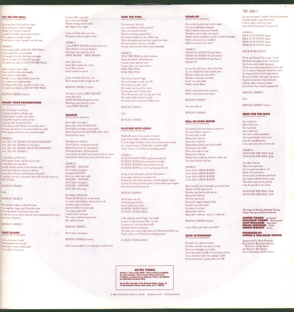 AC/DC - Fly On The Wall - Lp