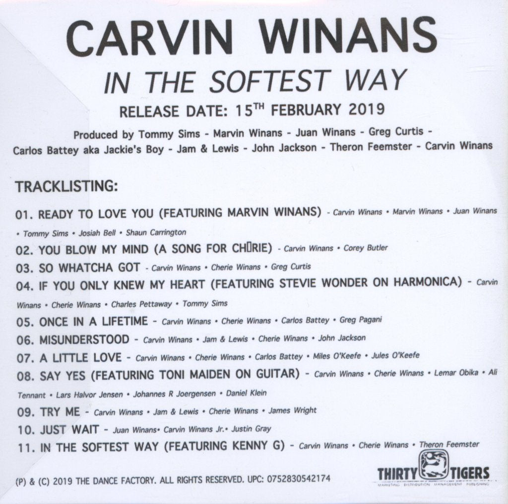 Carvin Winans - In The Softest Way - Cdr