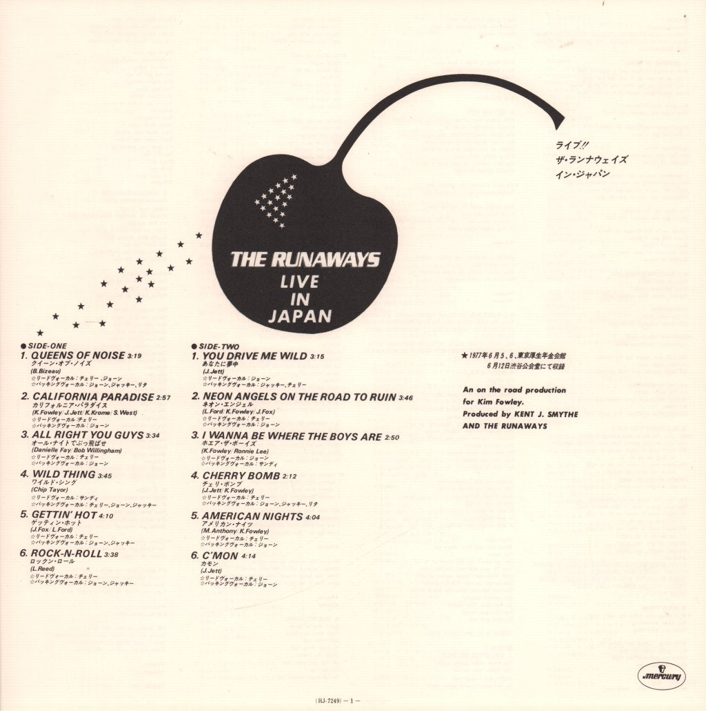 Runaways - Live In Japan - Lp