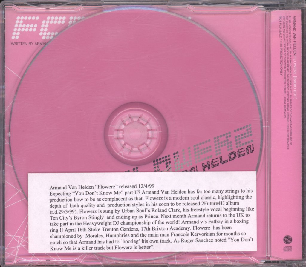 Armand Van Helden - Flowerz - Cd
