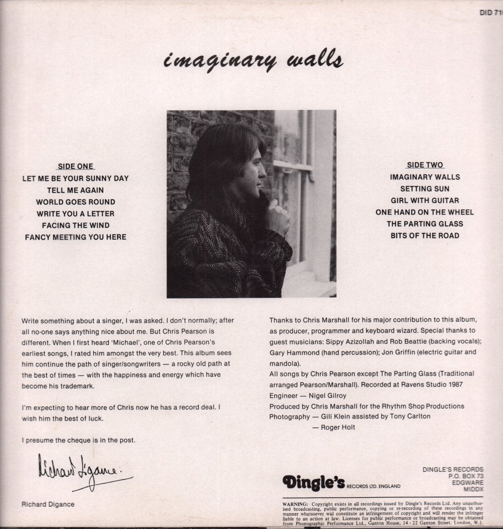 Chris Pearson - Imaginary Walls - Lp
