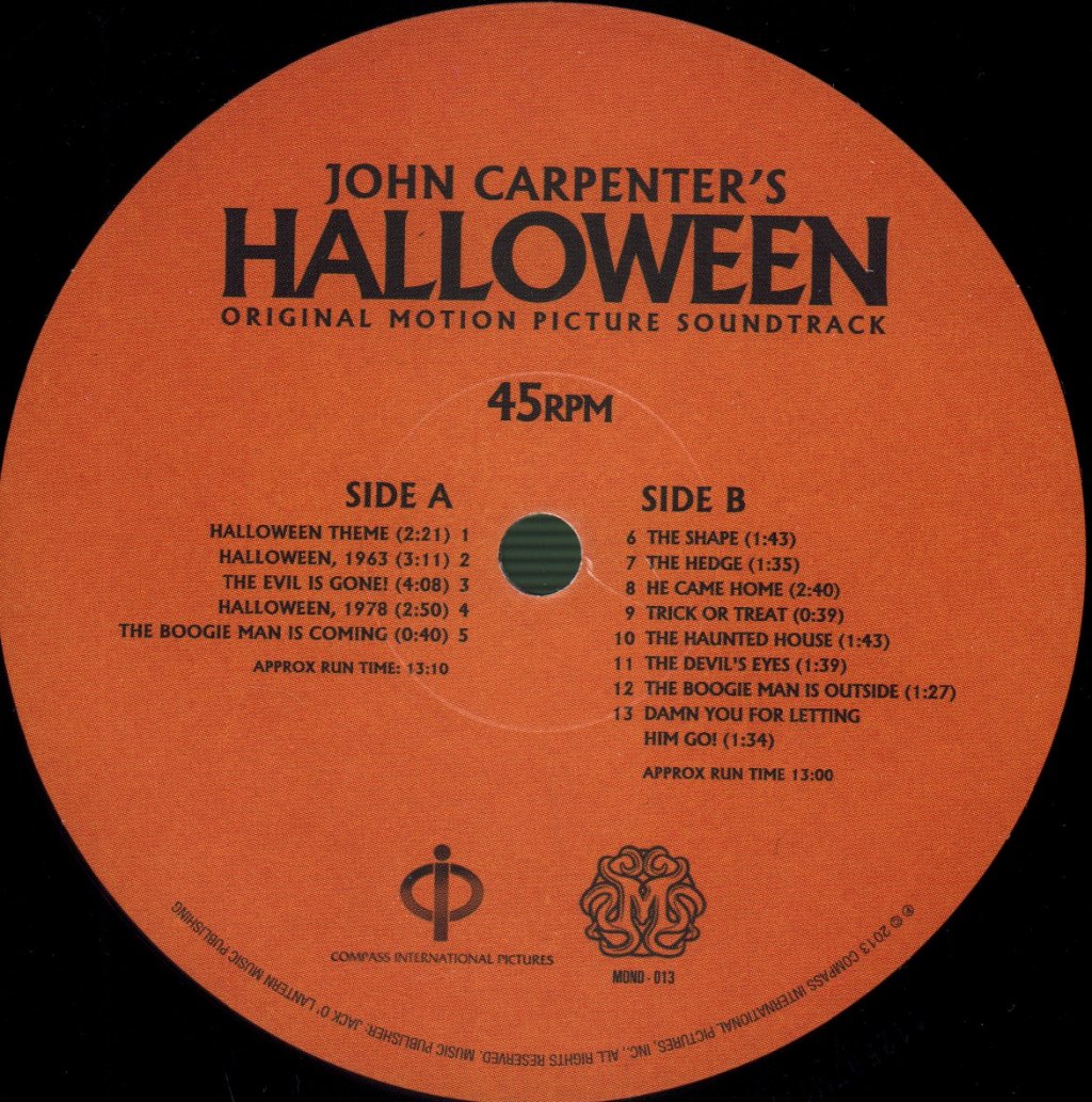 John Carpenter - Halloween (Original Motion Picture Soundtrack) - Double 12 Inch