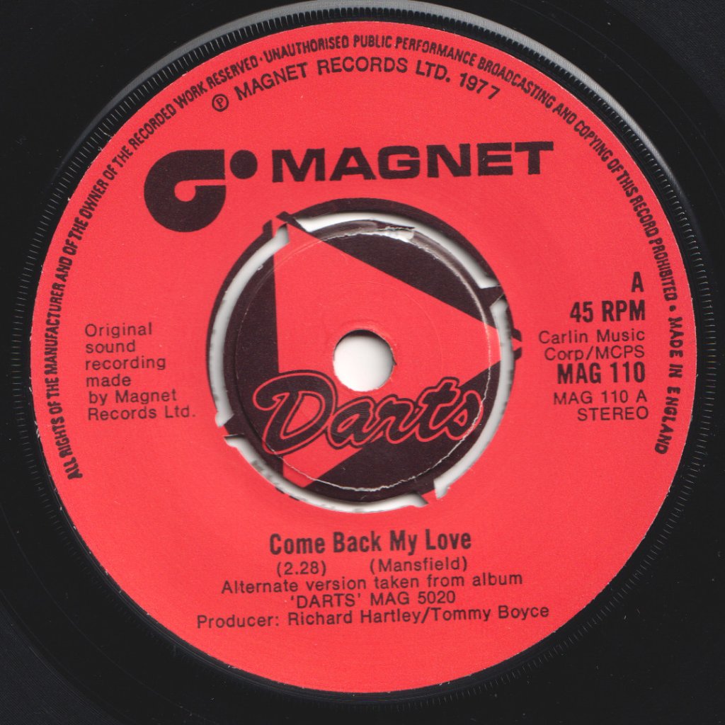 Darts - Come Back My Love - 7 Inch