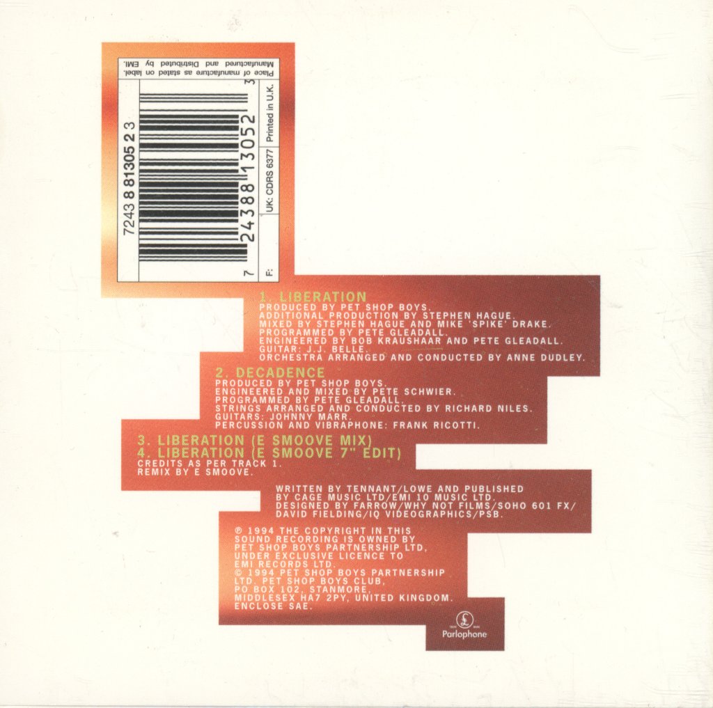 Pet Shop Boys - Liberation - Cd