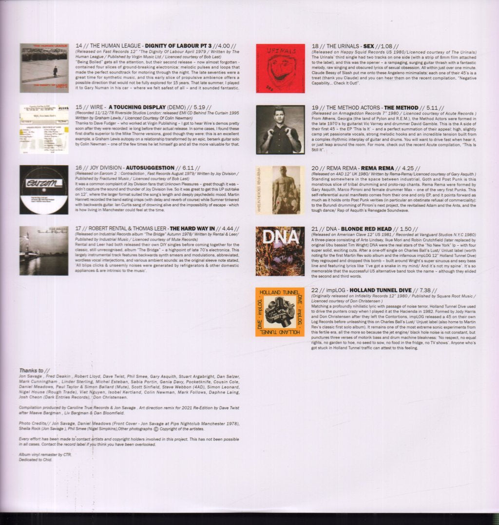 Various Artists - Fame Jon Savage's Secret History Of Post-Punk 1978-81 - Double Lp