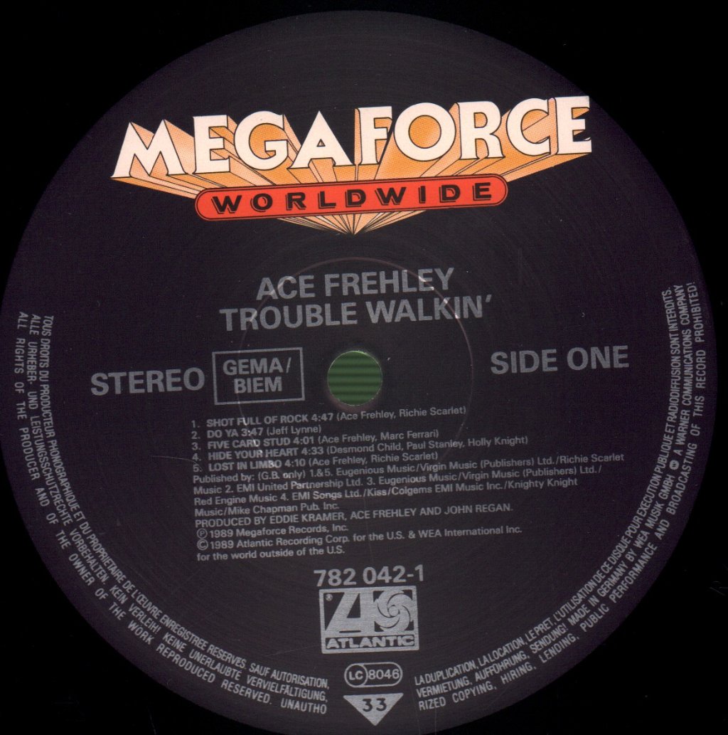 Ace Frehley - Trouble Walkin' - Lp