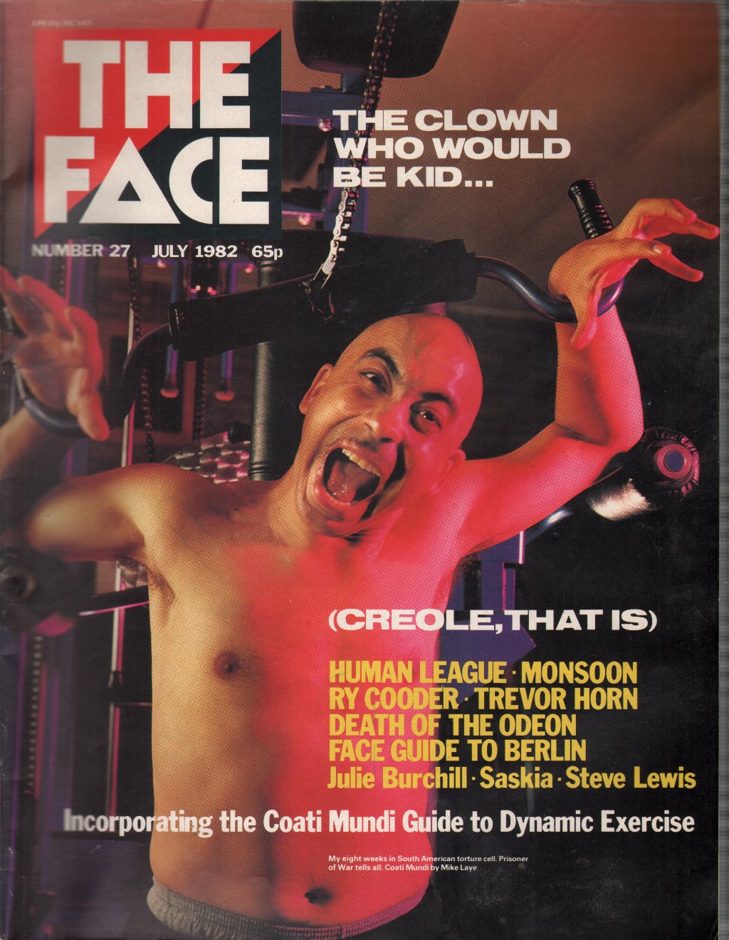 Coati Mundi/Pete Townshend - Face Number 27 July 1982 - Magazine