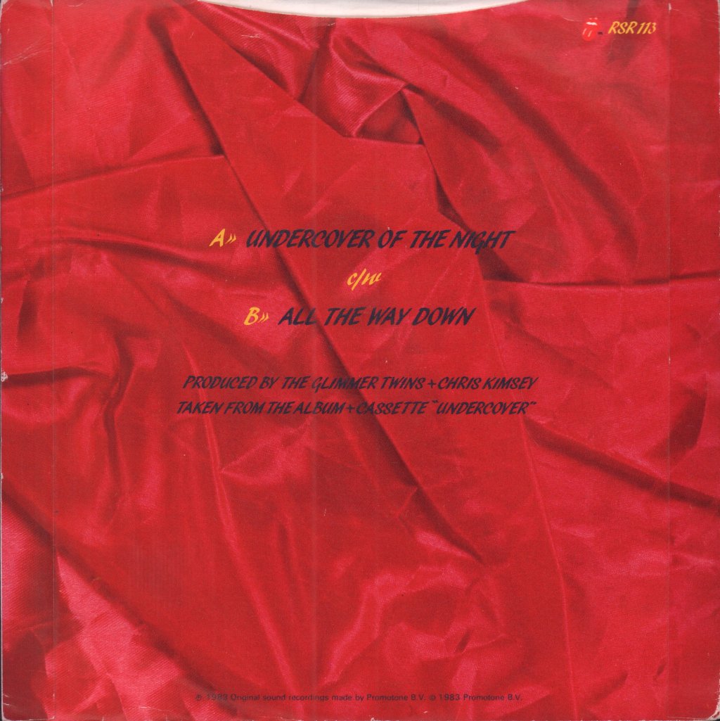 Rolling Stones - Undercover Of The Night - 7 Inch