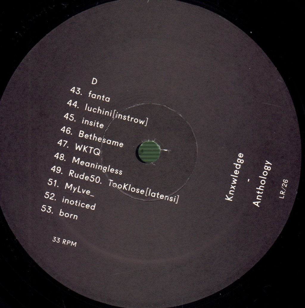 Knxwledge - Anthology - Double Lp