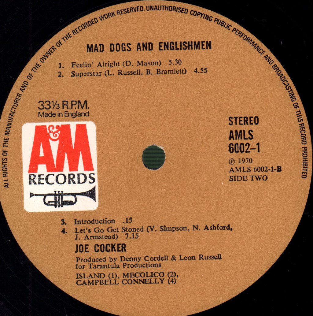 Joe Cocker - Mad Dogs & Englishmen - Double Lp