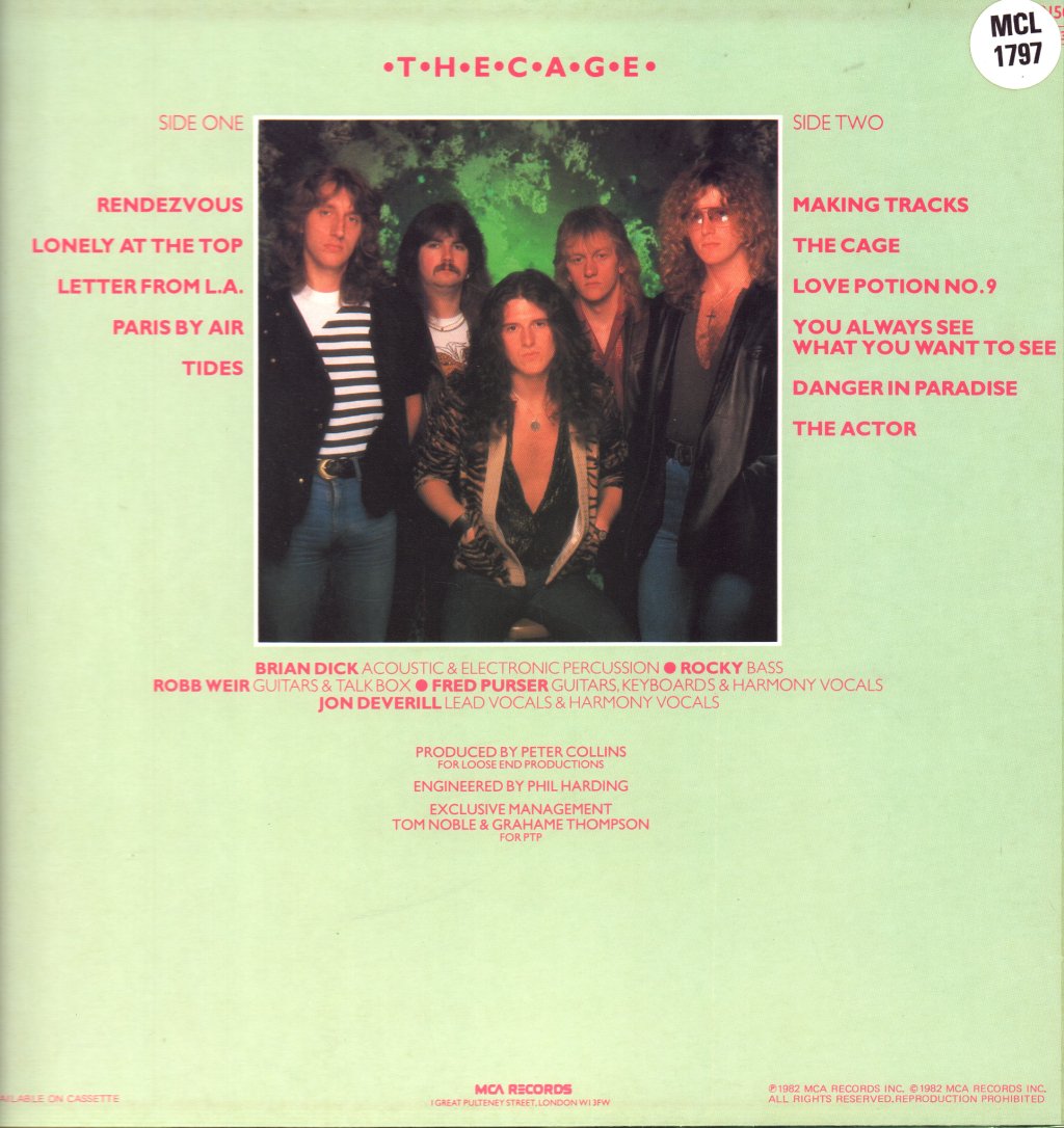 Tygers Of Pan Tang - Cage - Lp
