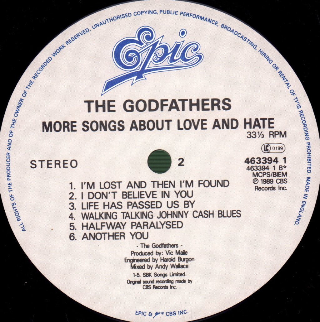 Godfathers - More Songs About Love & Hate - Lp