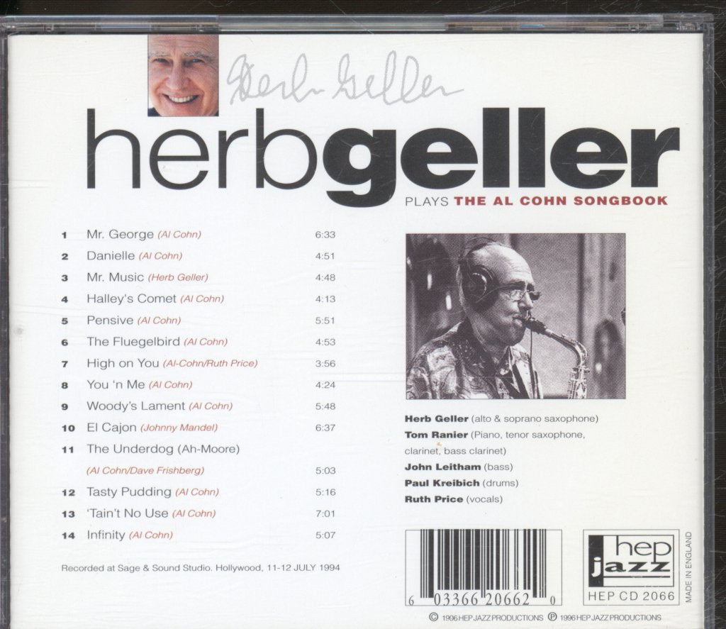 Herb Geller - Plays The Al Cohn Songbook - Cd