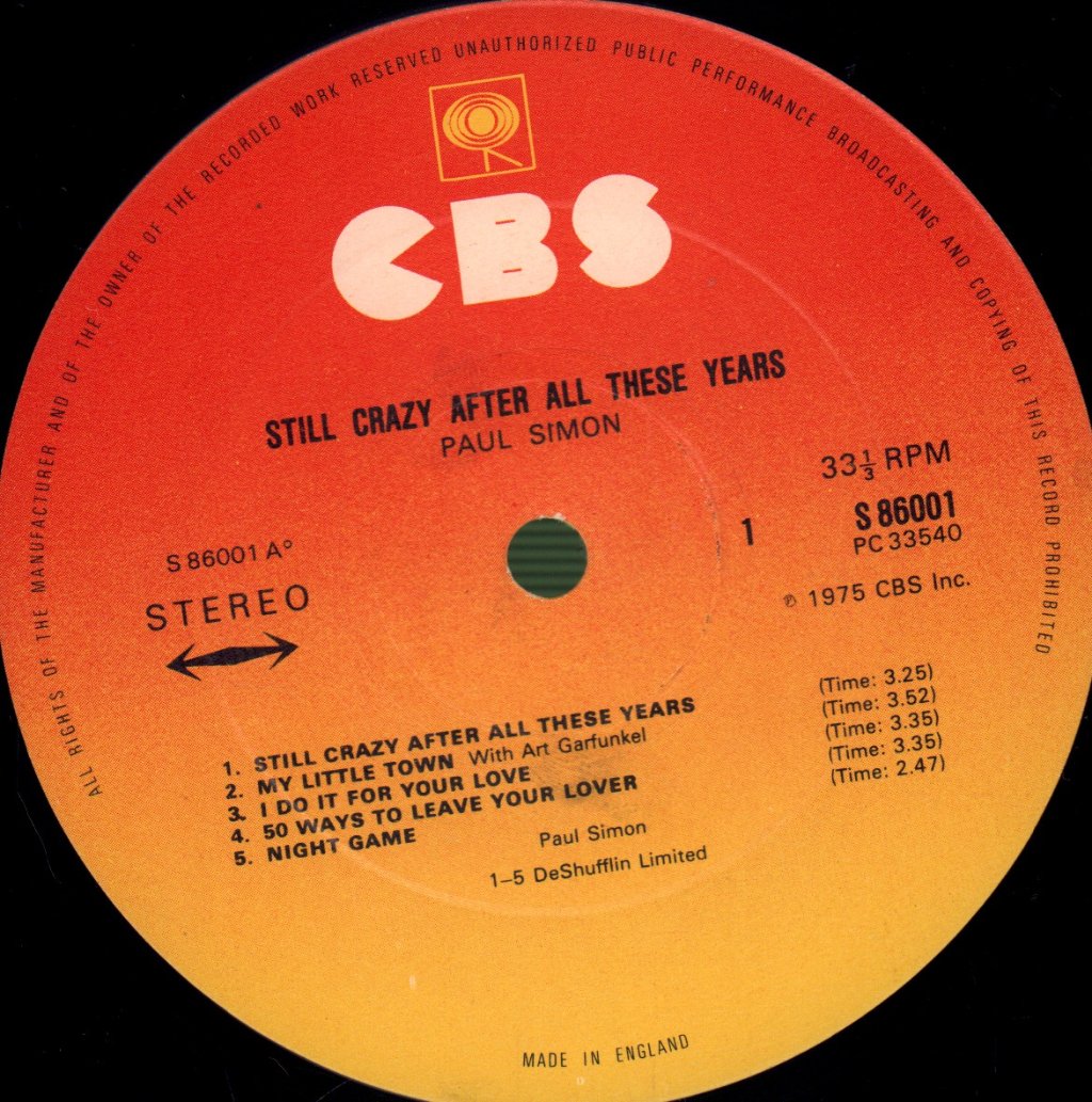 Paul Simon - Still Crazy After All These Years - Lp