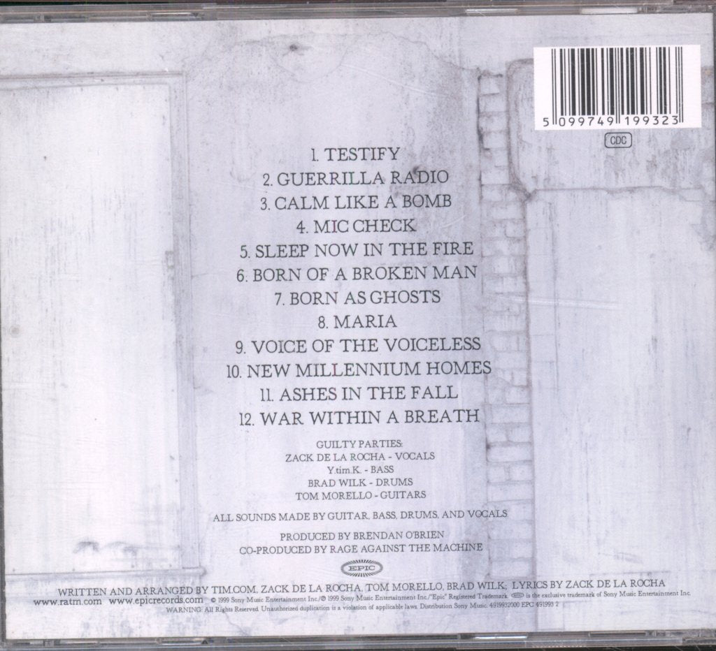 Rage Against The Machine - Battle Of Los Angeles - Cd
